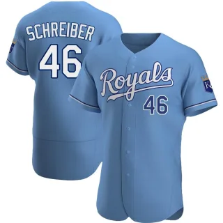 Authentic Men's John Schreiber Kansas City Royals Alternate Jersey - Light Blue