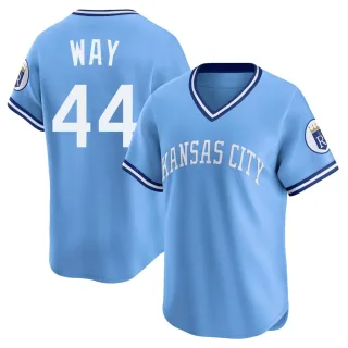 Limited Youth Beck Way Kansas City Royals Throwback Cooperstown Collection Jersey - Light Blue
